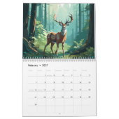 Forest Deers 2025 カレンダー (2月 2027)