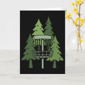 Forest Disc Golf Sket Funny Disc Golfing Scene  カード (黄色い花)