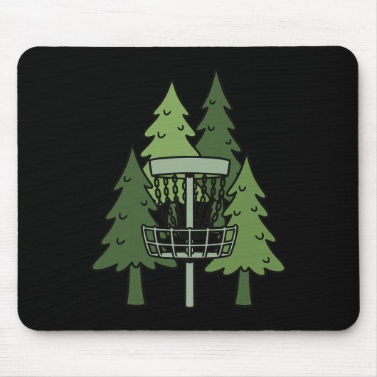 Forest Disc Golf Sket Funny Disc Golfing Scene  マウスパッド (正面)