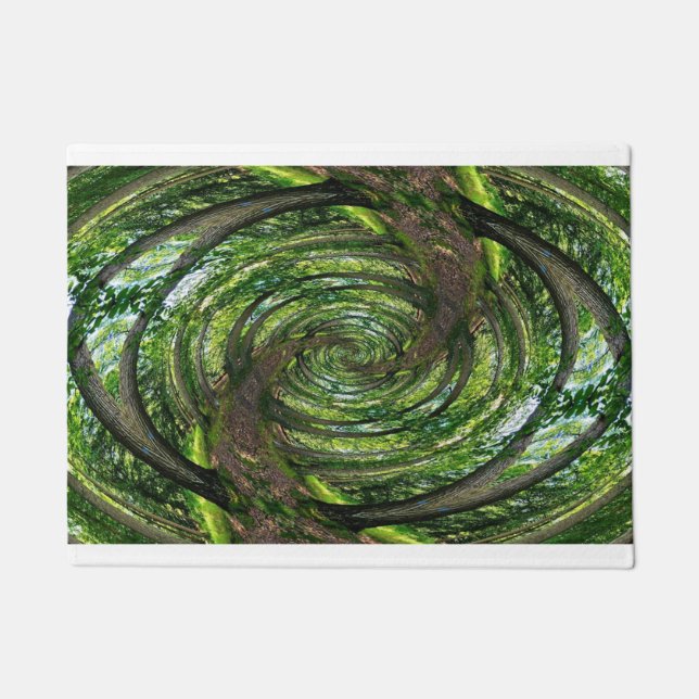 "FOREST (down the rabbit hole)" 24" x 36"ドアマット ドアマット (正面)