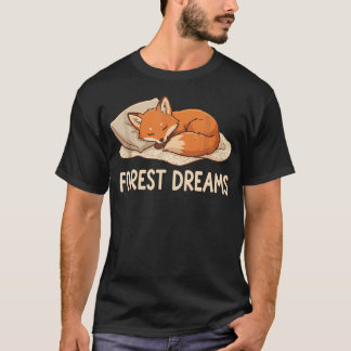 Forest Dreams Cute Sleeping Red Tシャツ