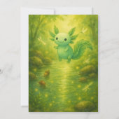 Forest Fairy Axolotl Birthday  招待状 (裏面)