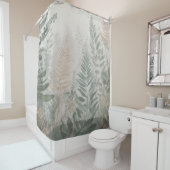 Forest Ferns Pastel Shower Curtain シャワーカーテン (インサイチュ)