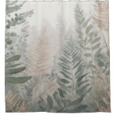 Forest Ferns Pastel Shower Curtain シャワーカーテン (正面)