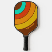 Forest Floor Fog Circle Stripe with Name ピックルボールラケット (裏面)