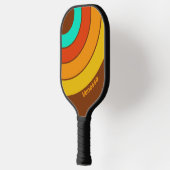 Forest Floor Fog Circle Stripe with Name ピックルボールラケット (左)