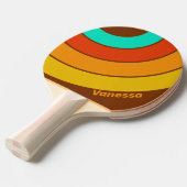 Forest Floor Fog Circle Stripe with Name 卓球ラケット (正面アングル)