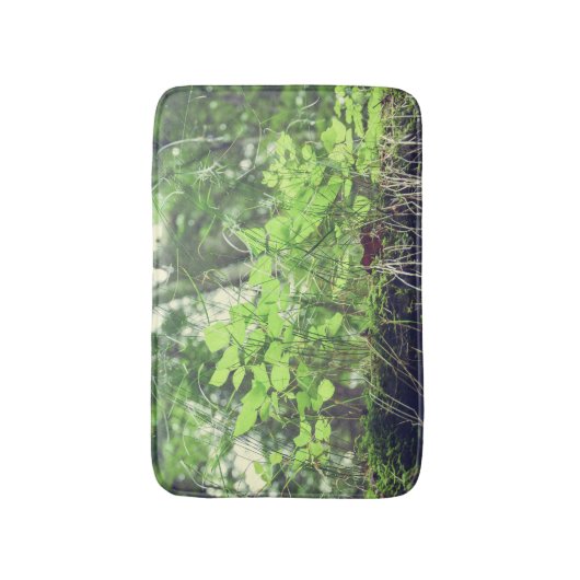 Forest Floor Green Plants Nature バスマット (正面縦)