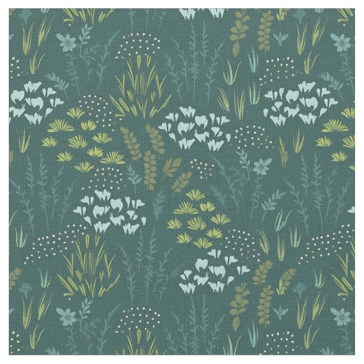 Forest Floral ファブリック (クローズアップ)