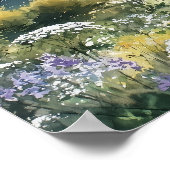 Forest Floral Lake Celebration Of Life Sign ポスター (角)