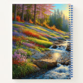 Forest Flowers Colorful Art ノートブック (裏面)