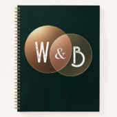 Forest Focus Geometric Outline ノートブック (正面)