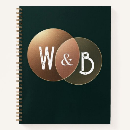 Forest Focus Geometric Outline ノートブック (正面)