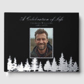 Forest Foil Funeral Guest Book Celebration of Life ゲストブック (正面)