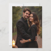 Forest Foliage Botanical Photo Wedding Save Date 招待状 (裏面)