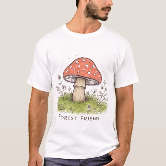 Forest Friend Mushroom Tシャツ (正面)