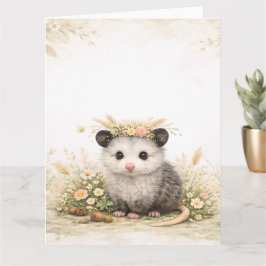 Forest friend woodland opossum  カード