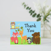 Forest Friends Woodlandありがとうはがき ポストカード (スタンド正面)