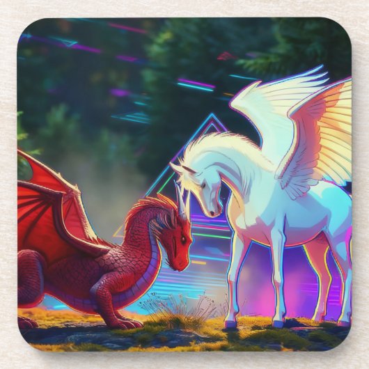 Forest Friends - Young Dragon and Young Pegasus コースター (正面)