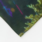 Forest Friends - Young Dragon and Young Pegasus フリースブランケット (角)