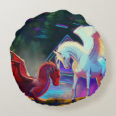 Forest Friends - Young Dragon and Young Pegasus ラウンドクッション (裏面)