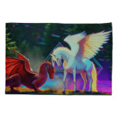 Forest Friends - Young Dragon and Young Pegasus 枕カバー (裏面)