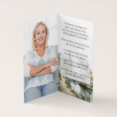 Forest Funeral Memorial 2 Photo Prayer Poem Cards 名刺 (内部)