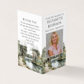 Forest Funeral Memorial 2 Photo Prayer Poem Cards 名刺 (外部)