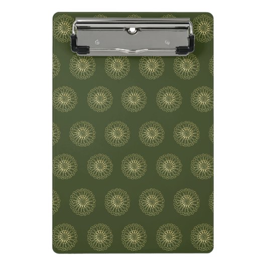 Forest | Golden Zinnia Flower Medallions ミニクリップボード (正面)