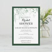 Forest Green Bridal Shower 招待状 (スタンド正面)