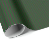 Forest Green & Dark Brown Wonky Stripes ラッピングペーパー (ロールコーナー)