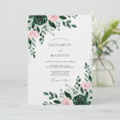Forest Green Ethereal Floral Wedding 招待状 (スタンド正面)