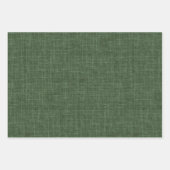 Forest Green Linen ラッピングペーパーシート (正面3)