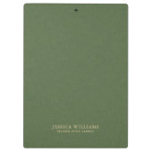 Forest Green Linen Texture Image Gold frame クリップボード (裏面)