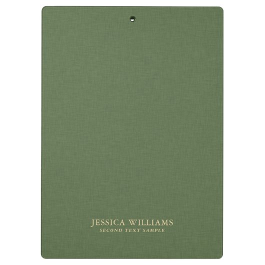 Forest Green Linen Texture Image Gold frame クリップボード (裏面)