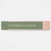 Forest Green Linen Texture  Imitation サインプレート (正面)