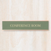 Forest Green Linen Texture Imitation サインプレート (正面)