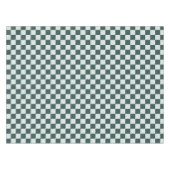 Forest green moss checkerboard pattern テーブルクロス (正面(横))