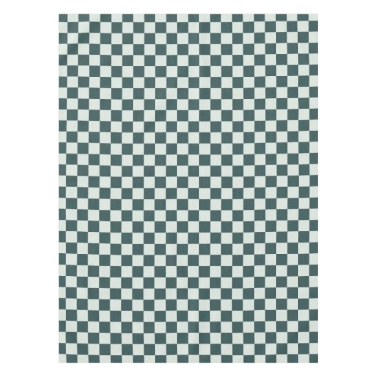 Forest green moss checkerboard pattern テーブルクロス (正面)