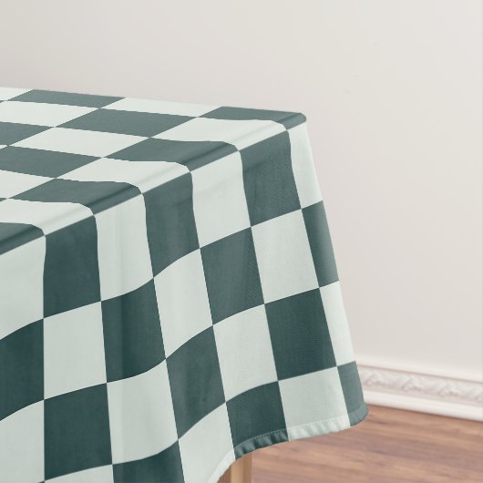 Forest green moss checkerboard pattern テーブルクロス (インサイチュ)