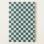 Forest green moss checkerboard pattern プランナー手帳 (裏面)