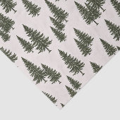 Forest Green Pine Tree Woodland Pattern 薄葉紙 (詳細)