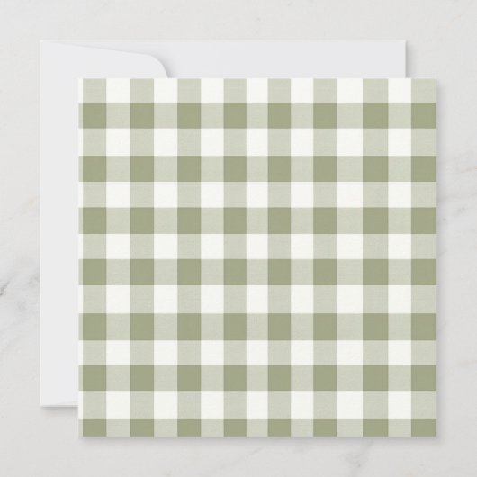 Forest Green Silly Goose neutral Baby Shower 招待状 (裏面)