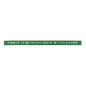 Forest Green Simple Text Merry Christmas Gift サテンリボン (正面)