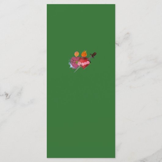 Forest Green Two Hearts Catholic Wedding メニュー (裏面)