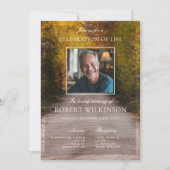 Forest greenery celebration of life Funeral Photo 招待状 (正面)