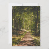 Forest greenery celebration of life Funeral Photo 招待状 (裏面)