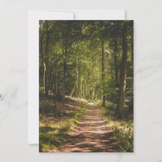 Forest greenery celebration of life Funeral Photo 招待状 (裏面)