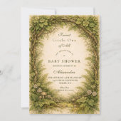 Forest Greenery Storybook Baby Shower 招待状 (正面)