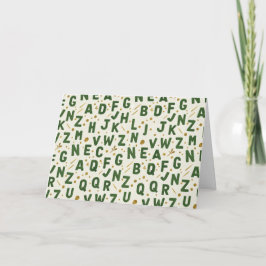Forest Grove Dark Green Artisan Alphabet カード
